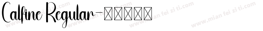 Calfine Regular字体转换